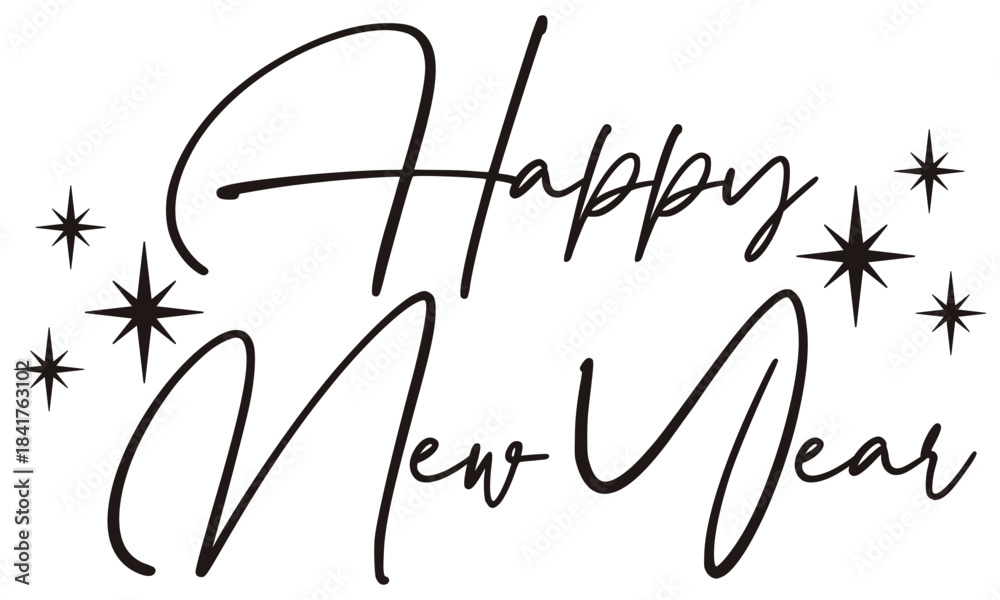 Obraz premium Happy New Year | Celebratory New Years Art | Vector Design