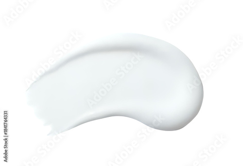White foaming cleanser texture shape isolated for skincare product design.