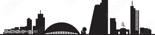 Eindhoven Skyline Silhouette. design Vector black silhouette