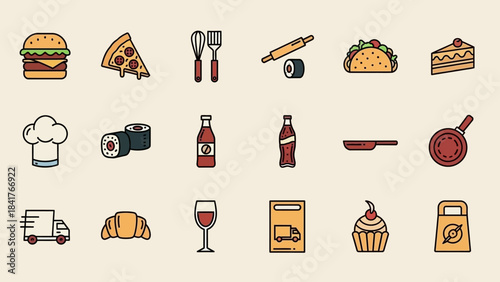 A Big bundle of Food icon set. filled icons such as, food, healthy food, celebration cake, fodder, triangular pizza slice, hamburger and more 