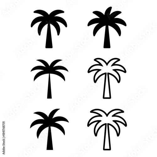 set of palm trees