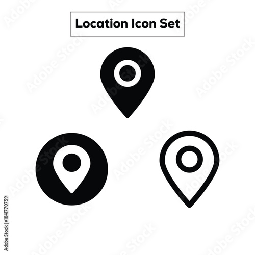 Location icon set