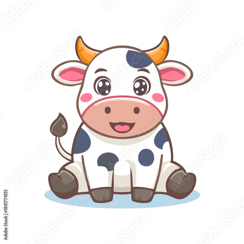 baby cow in farm