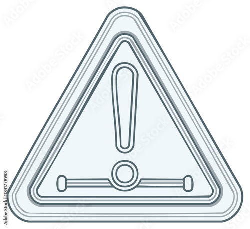 Attention sign graphic exclamation point symbol in triangle shape warning alert