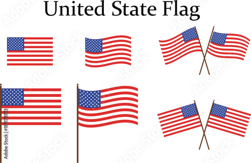 American, USA flag clipart,  American flag  Patriot file, Vector Files, different variant of US flag ,United State of America flag 
