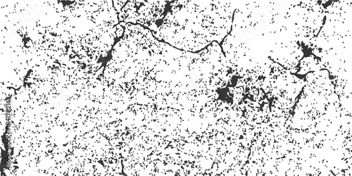 Abstract black and white grunge wall texture background with vintage rough paint splash art vector illustration