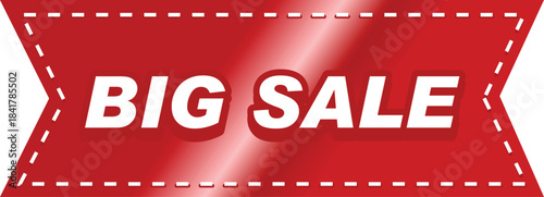 Big sale icon, Sales Tag, Marketing Sticker, Sale Tag in red color, Sales Promotion Label, discount Tag Template