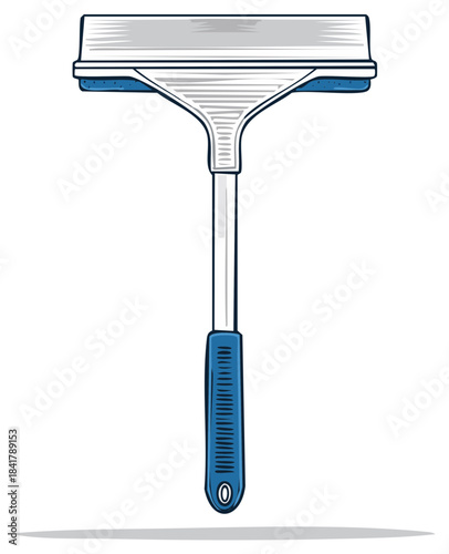Illustration of a window squeegee, a cleaning tool for glass, isolated