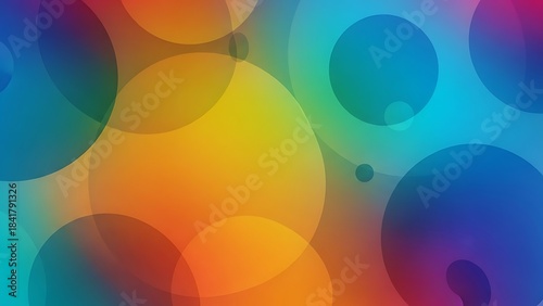 Vibrant Abstract Background with Colorful Translucent Circles