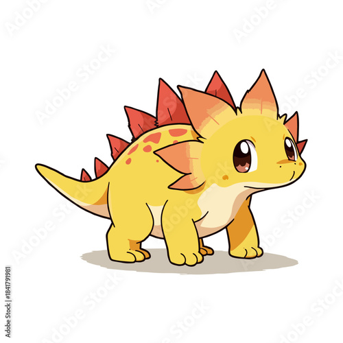 Cute Stegosaurus Clipart 09