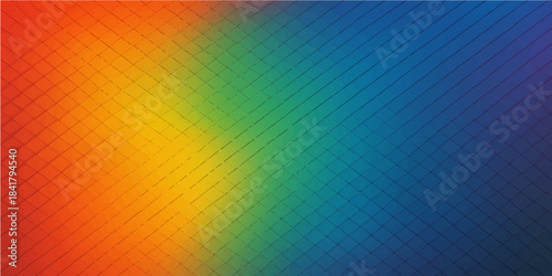 Abstract colorful background featuring a geometric vector pattern of rainbow stripes and bright light shapes for a modern artistic wallpaper backdrop