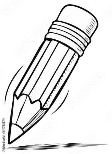 black and white pencil drawing clip art preview