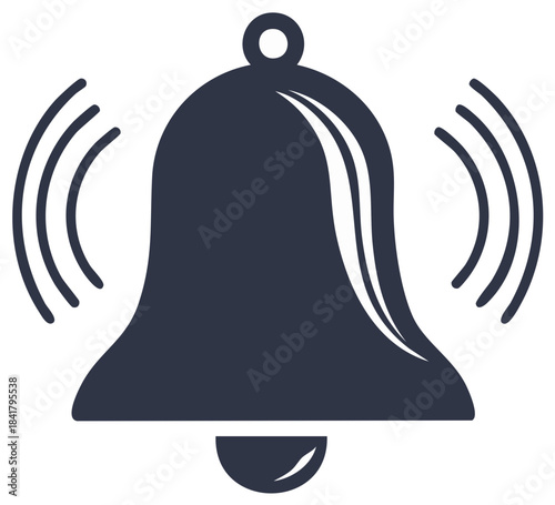 Ringing Bell Icon Illustration for Notifications and Alerts