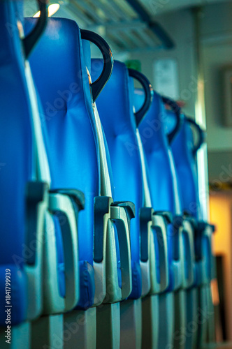 seats inside an empty train