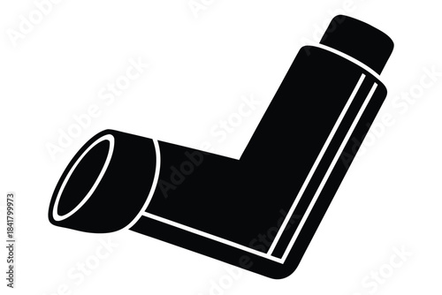 inhaler vector icon silhouette illustration