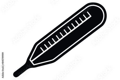 fever thermometer vector icon silhouette