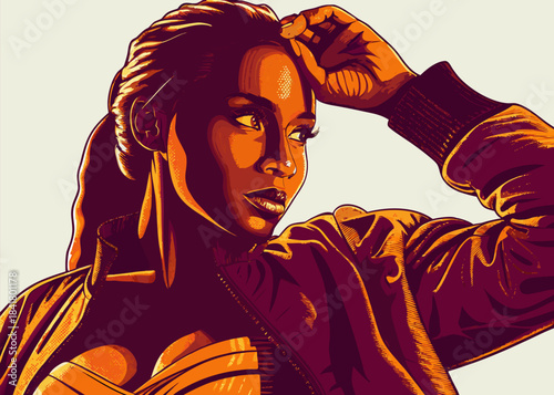 Professional Fashion Model in Contemporary Editorial Style