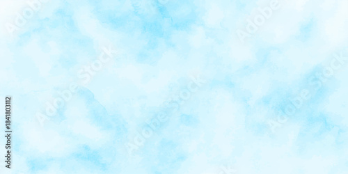Beautiful natural summer cloudscape with bright white fluffy cumulus clouds in a clear blue sky. aerial, cloudy, skies, color, sun