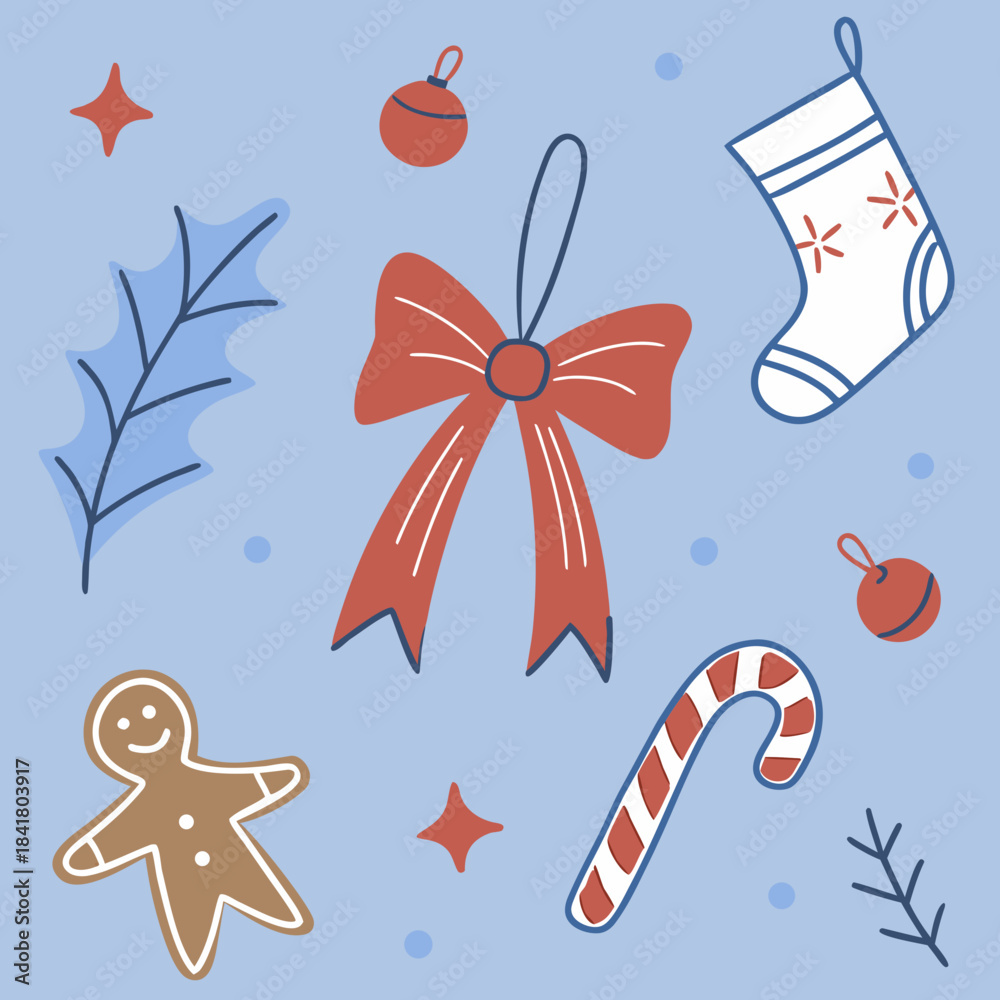 Fototapeta premium christmas sock with gifts