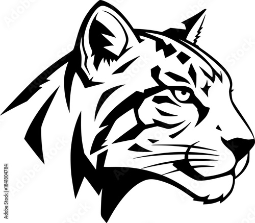 Wildcat - Minimalist and Flat Logo - Vector illustration