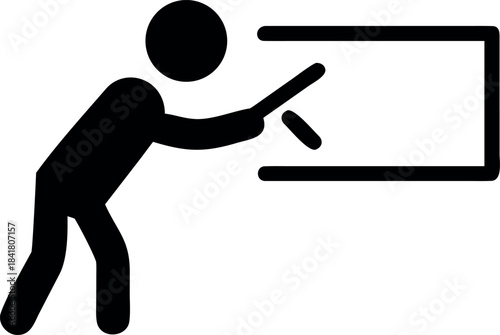 Person erasing negative thoughts from a whiteboard illustration