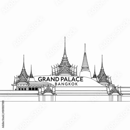 Bangkok Grand Palace Singapore Marina Bay outline