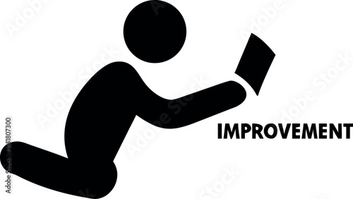 Man focused on self improvement book banner