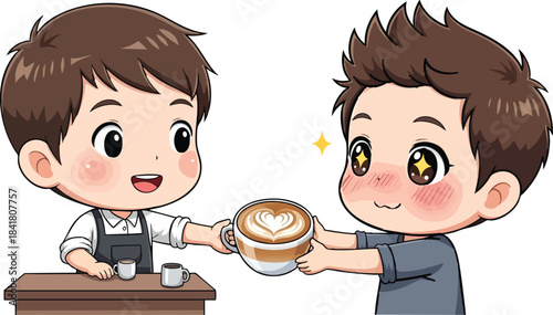 mermaid, chibi, cute, cartoon, illustration, fantasy, ocean, sea, underwater, mythical, creature, girl, young, child, kid, character, redhead, red hair, braids, seashell, backpack, bag, sitting, tail,