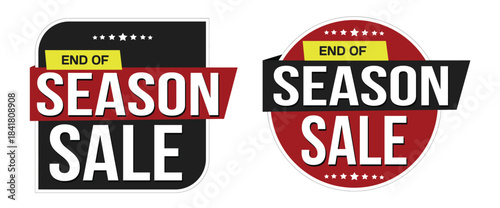 End of season sale labels set