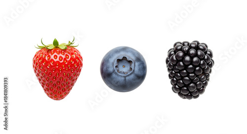 strawberry blueberry blackberry transparent background PNG 