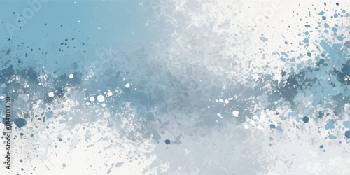 A fresh splash of clean blue liquid creates a cold, wet texture on the winter sea surface, contrasting the frozen nature of the ice