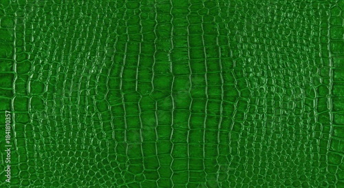 Luxurious vibrant green alligator hide texture, a detailed seamless natural reptile skin pattern for fashion design or decorative use ,close-up ,raw ,detailed