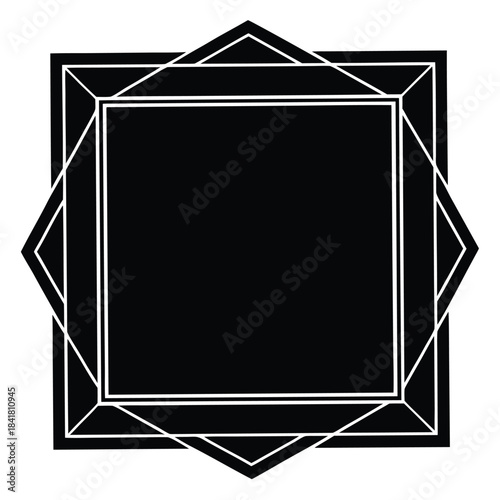 minimal frame shapes vector icon on white background