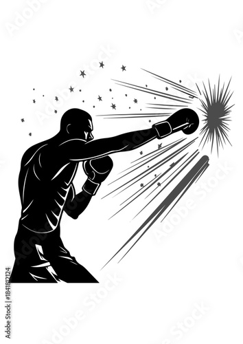 Boxer Delivering a Punch