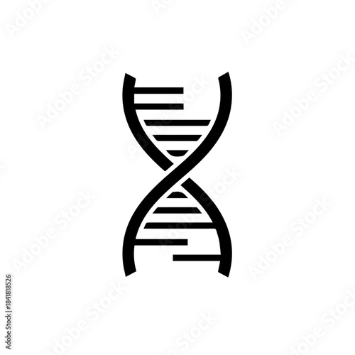 DNA Icon: Illustrating the essence of life. A striking DNA illustration, perfect for science, genetics, and biotechnology-related projects.