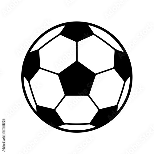 Soccer Ball: A close-up, graphic image captures a classic soccer ball, perfect for use in sports or activity-themed designs. This ball is synonymous with the world's most popular sport.