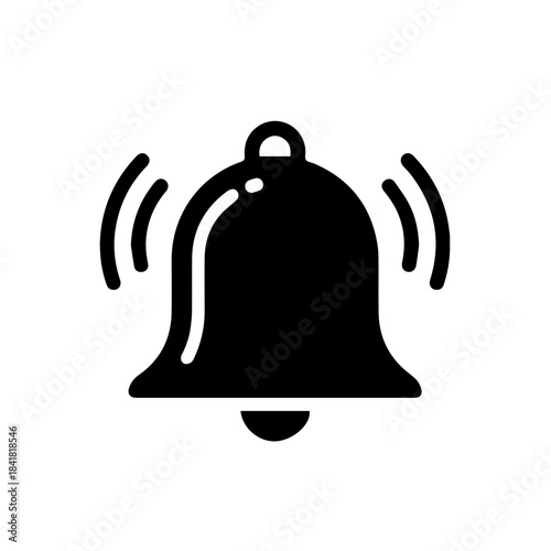 Vector illustration of a bell icon, perfect as a service sign or restaurant logo design