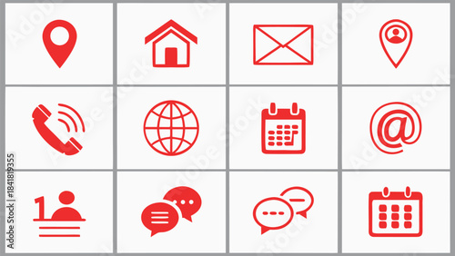 Modern grid layout with sixteen mini elements