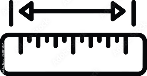 Ruler Measurement Tool Icon Vector