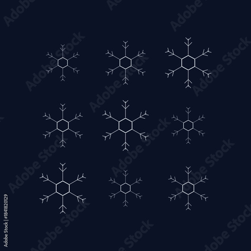 christmas background with snowflakes