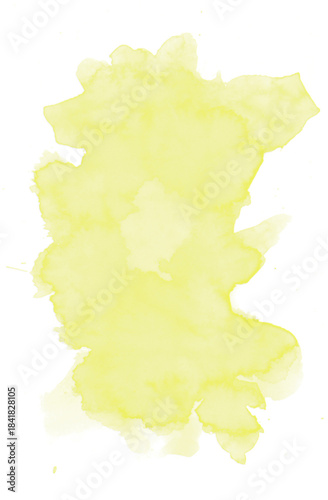 yellow abstract shape transparent background cutout