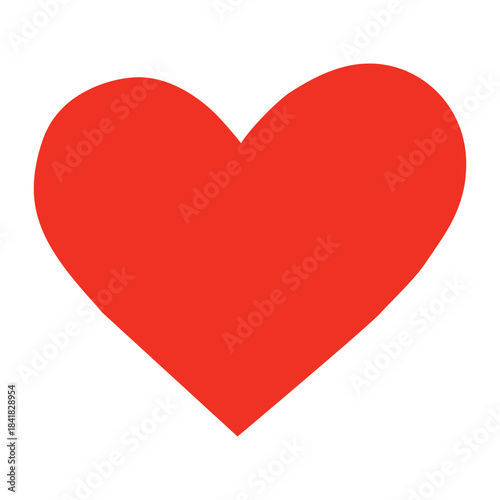 Free Download Red heart isolated on a white background vector illustration - GFXLoad