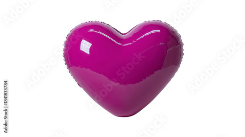 Wallpaper Mural Purple heart shape glossy surface isolated on transparent background symbolizing love romance affection and modern style perfect for creative design or Valentine Day themes Torontodigital.ca