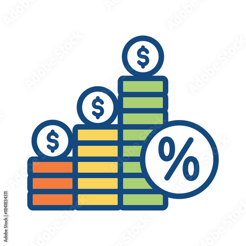 Credit Rating or Score Icon with Credit Card Check - Good or Bad Credit Idea