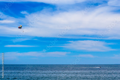 Man parachuting of colors in Puerto Vallarta, Jalisco