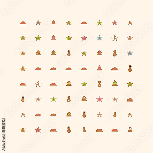 seamless pattern with christmas themed gingerbread 