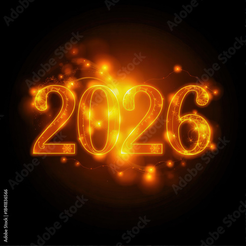 Fiery 2026 glow celebration
