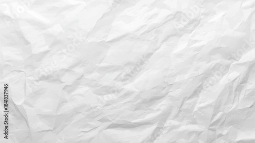 Crumpled white paper texture background with wrinkled and creased surface