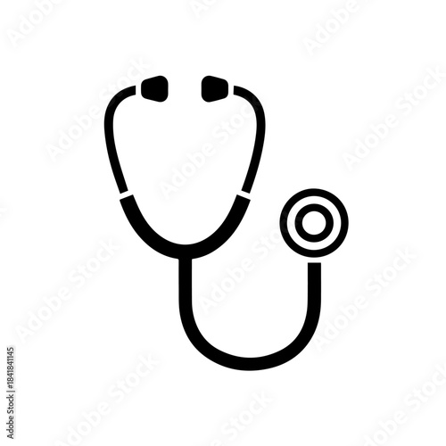 Iconic Stethoscope: A clear and concise illustration of a stethoscope, symbolizing healthcare, medicine, and wellness. 