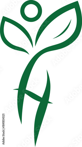 Creative healthy people concept logo design